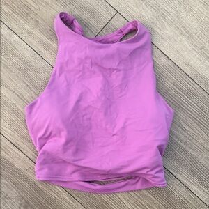 ALO Yoga Lavender Lace-Up Tank